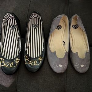 TUK | Two pairs of flats | Vegan Leather | Size 9